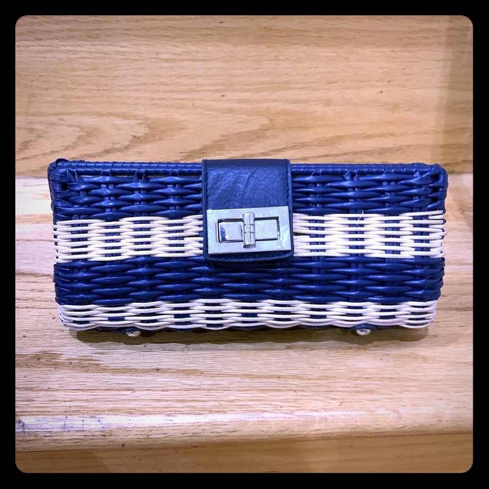 Blue Straw/crossbody